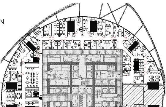 上海中心大厦Spaces办公空间平面布局图